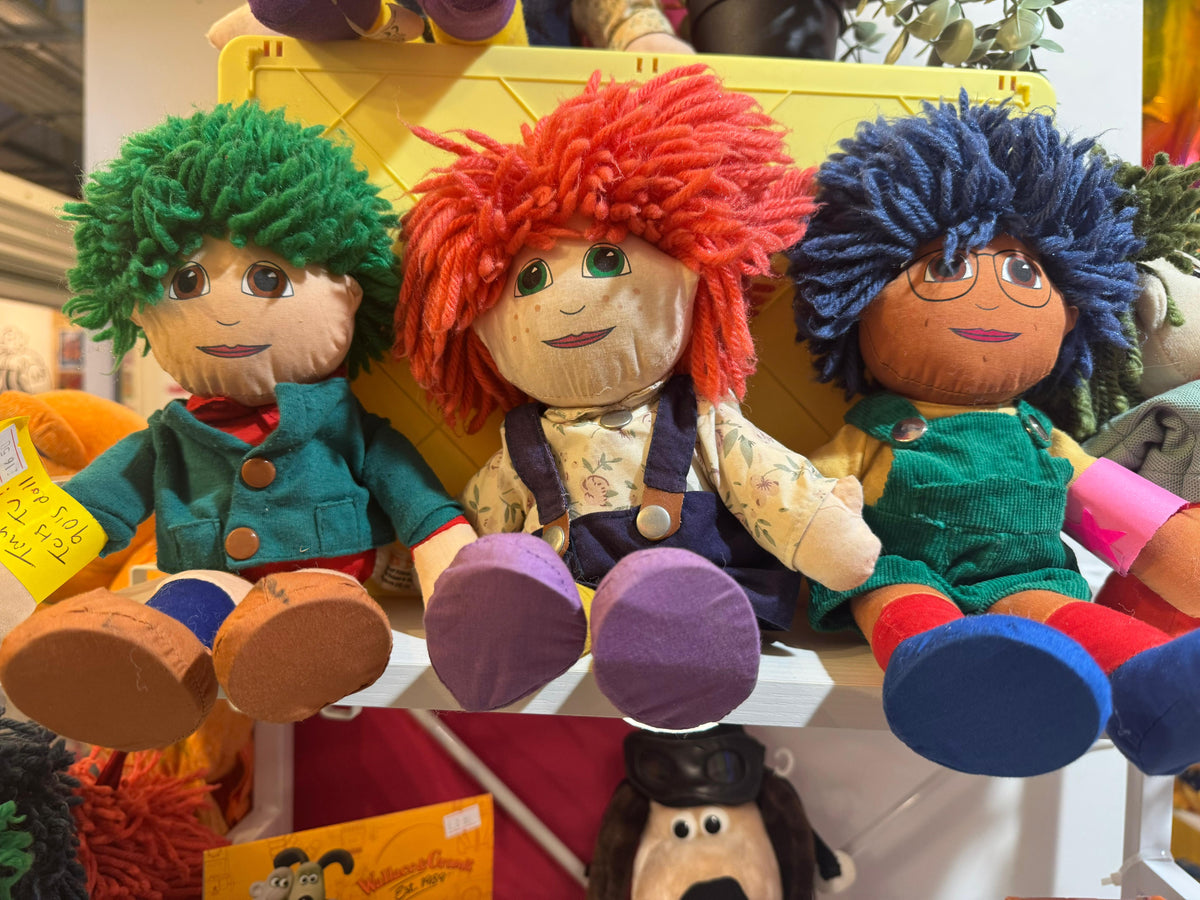 1993 Tots TV plush rag dolls x3