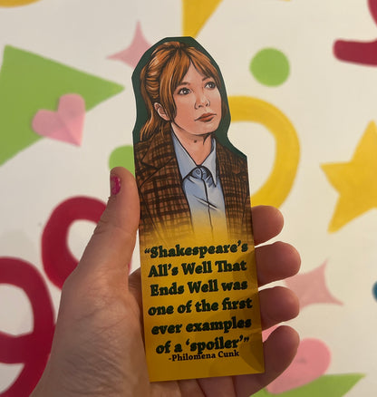 Cunk / Pat Butcher / Jane McD / Mr Darcy / Alan P inspired bookmarks