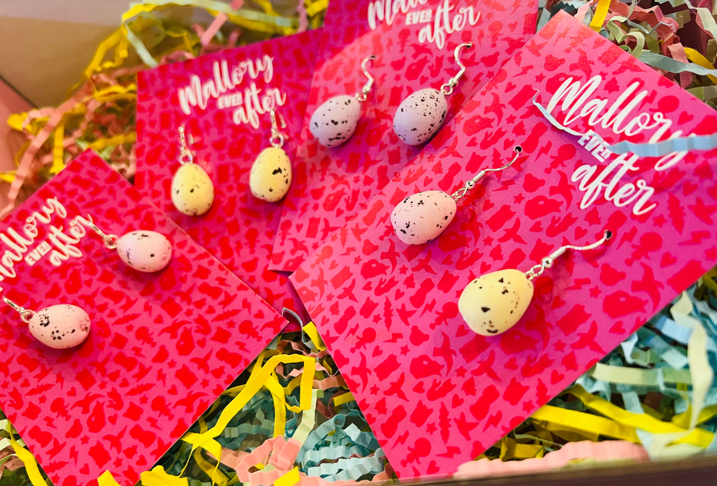 Handmade Mini Egg earrings - choose your colour!