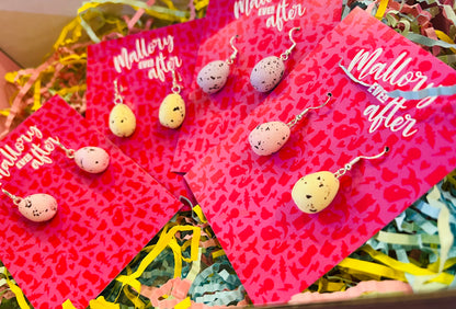 Handmade Mini Egg earrings - choose your colour!