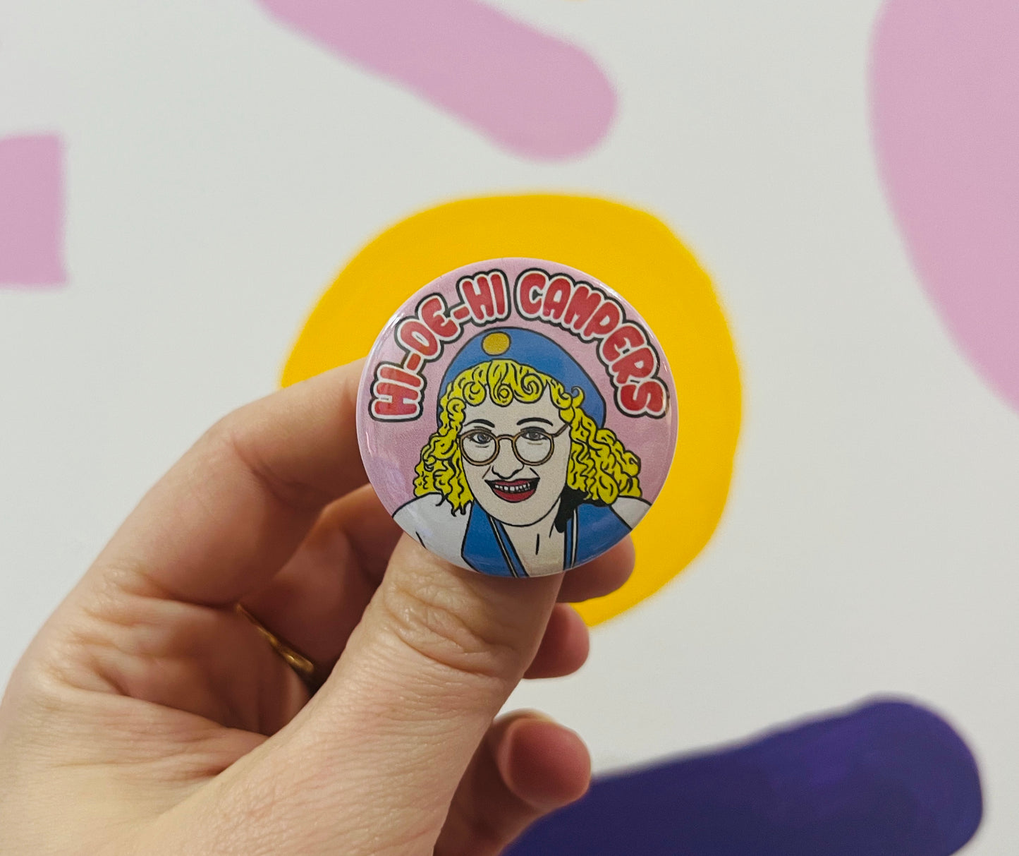 Hi-De-Hi Campers Sue Pollard Inspired Button Pin Badgeu