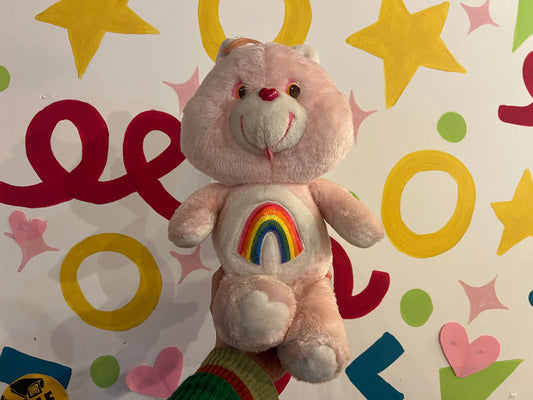 Vintage 1980s Cheer Bear Care Bear 13” plush