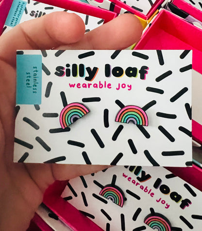 Rainbow Stud Earrings