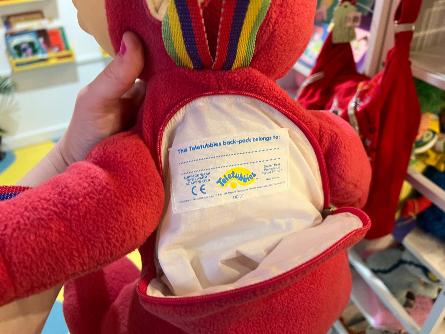 1996 Original Teletubby Po backpack