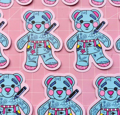 Doodle Bear Vinyl Sticker