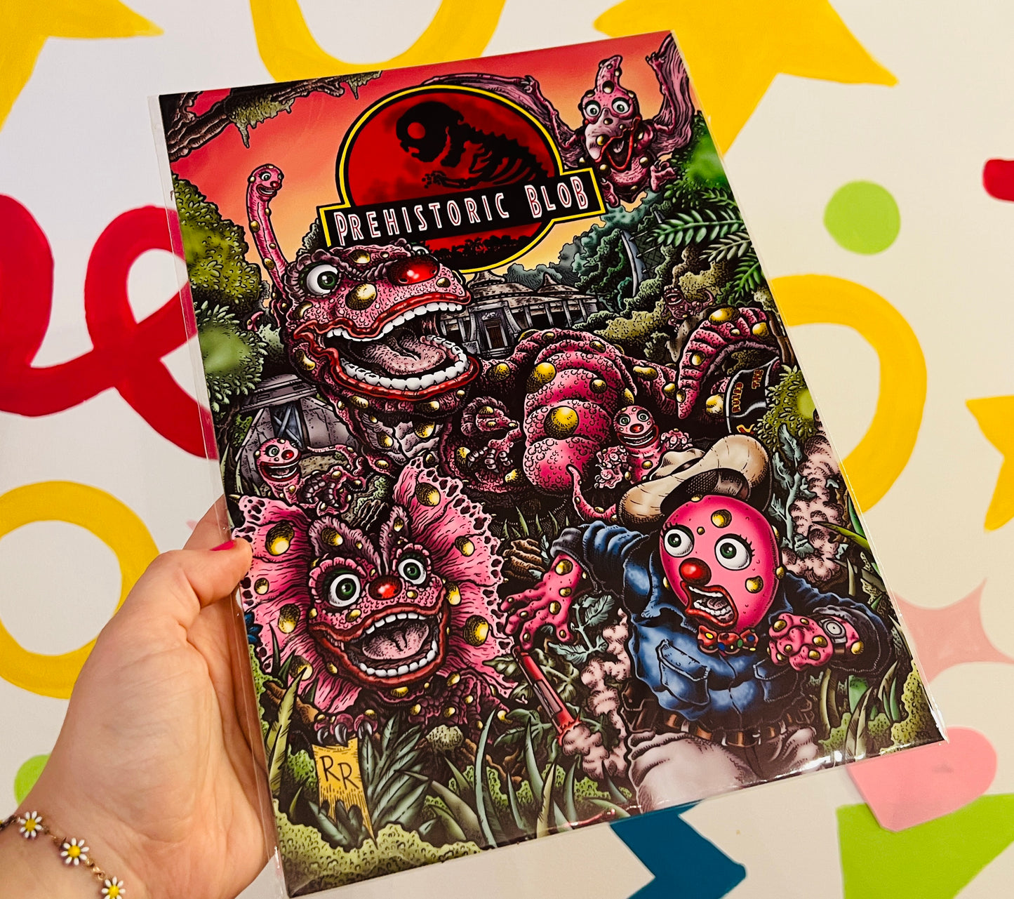 Jurassic Park Blobby Inspired A4 Print