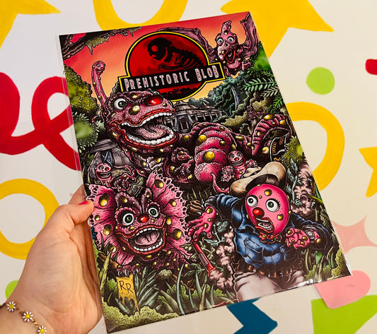 Jurassic Park Blobby Inspired A4 Print