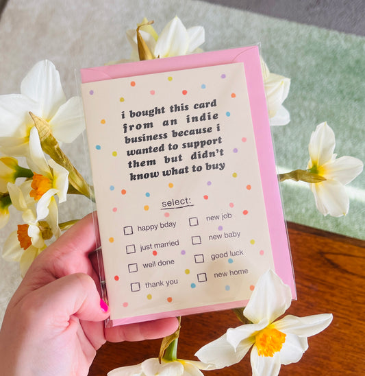 Indie Buiz Greetings Card