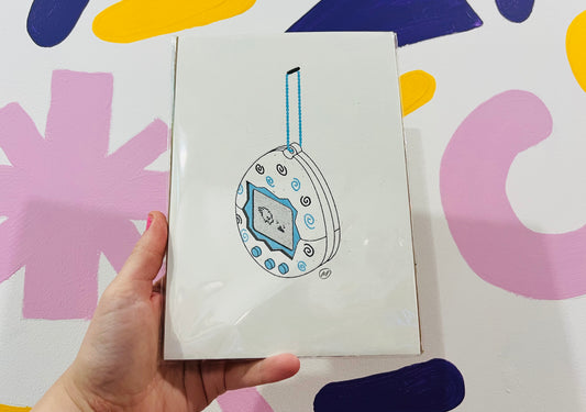 A5 Tamagotchi Risograph print