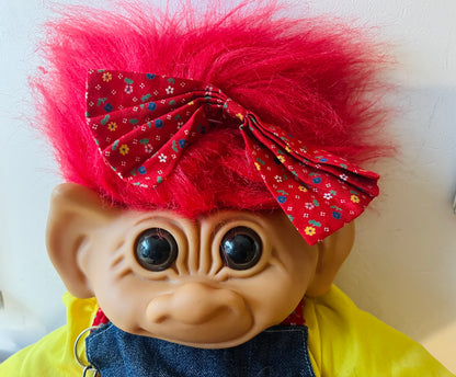 1987 Uneeda large Troll with rare personal tag