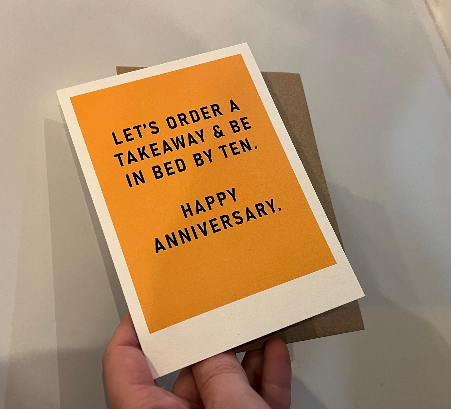 In Bed By Ten Anniversary card