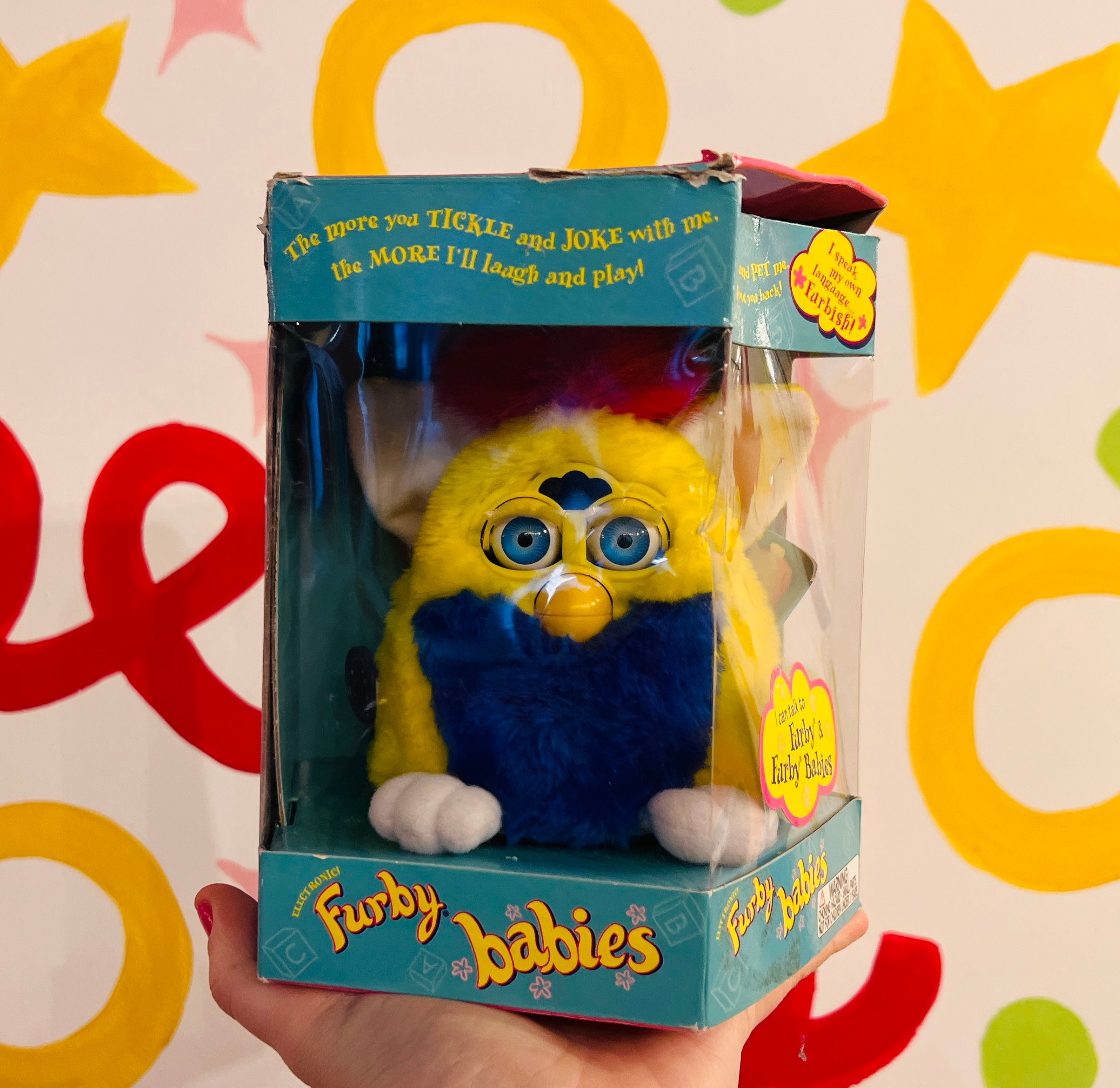 1999 Boxed Primary Furby Baby - Working with voice! – happi place
