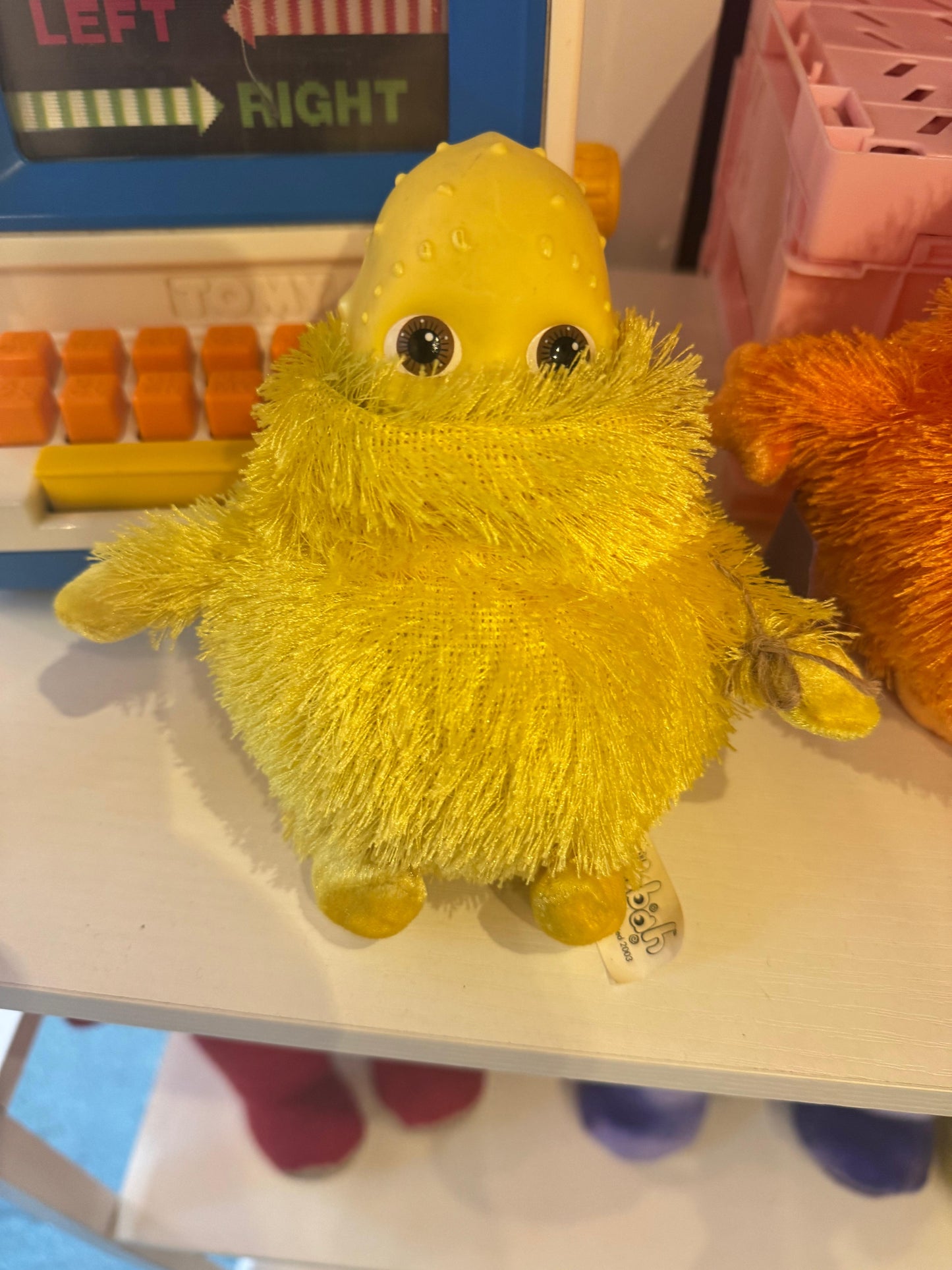 2003 Small yellow Boobah plush toy