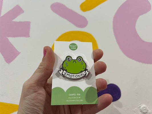 Emotional Froggo pin badge