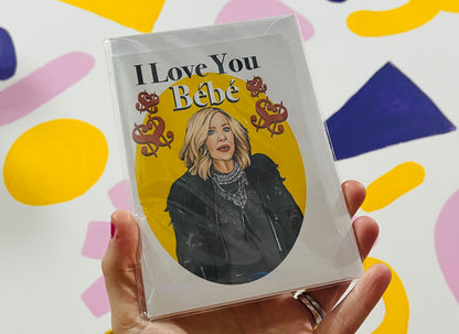 I Love You bey bey Schitt's Creek inspired Valentines’s Day Card