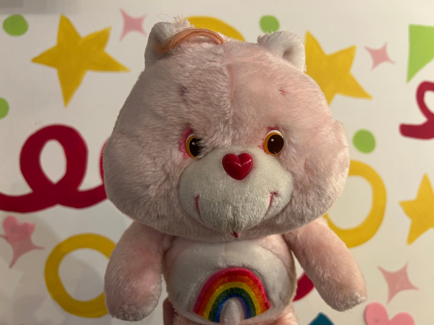 Vintage 1980s Cheer Bear Care Bear 13” plush