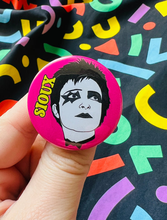 Siouxsie Sioux punk button inspired Badge
