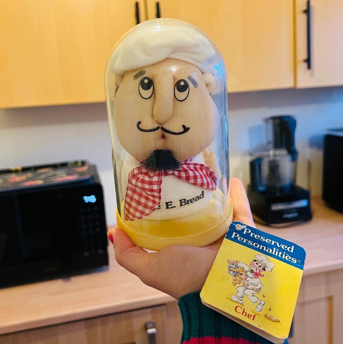 Vintage Dale E. Bread chef from Preserved Personalities with label