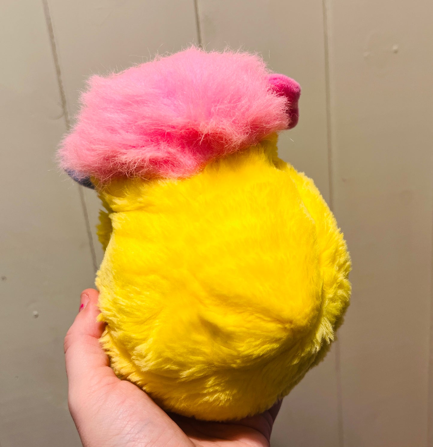 Vintage 1980s mini yellow Popples plush