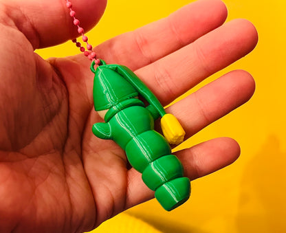 Glow Worm 3D printed Keyring