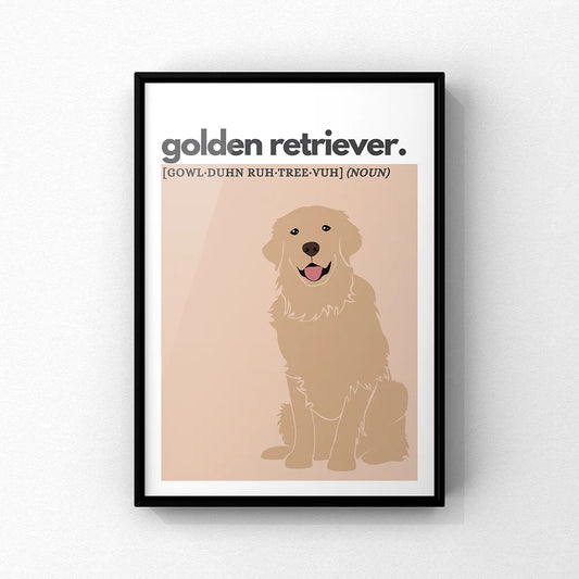 Golden Retriever A5 Print