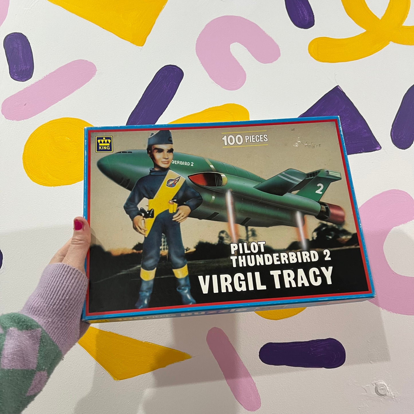 Vintage 1992 Thunderbirds Are Go Virgil Tracey 100 piece jigsaw puzzle (Complete)