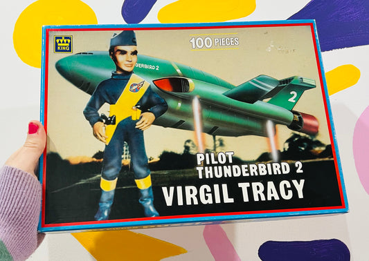 Vintage 1992 Thunderbirds Are Go Virgil Tracey 100 piece jigsaw puzzle (Complete)