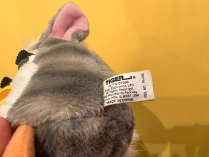 Furby grey with white belly beanie plush