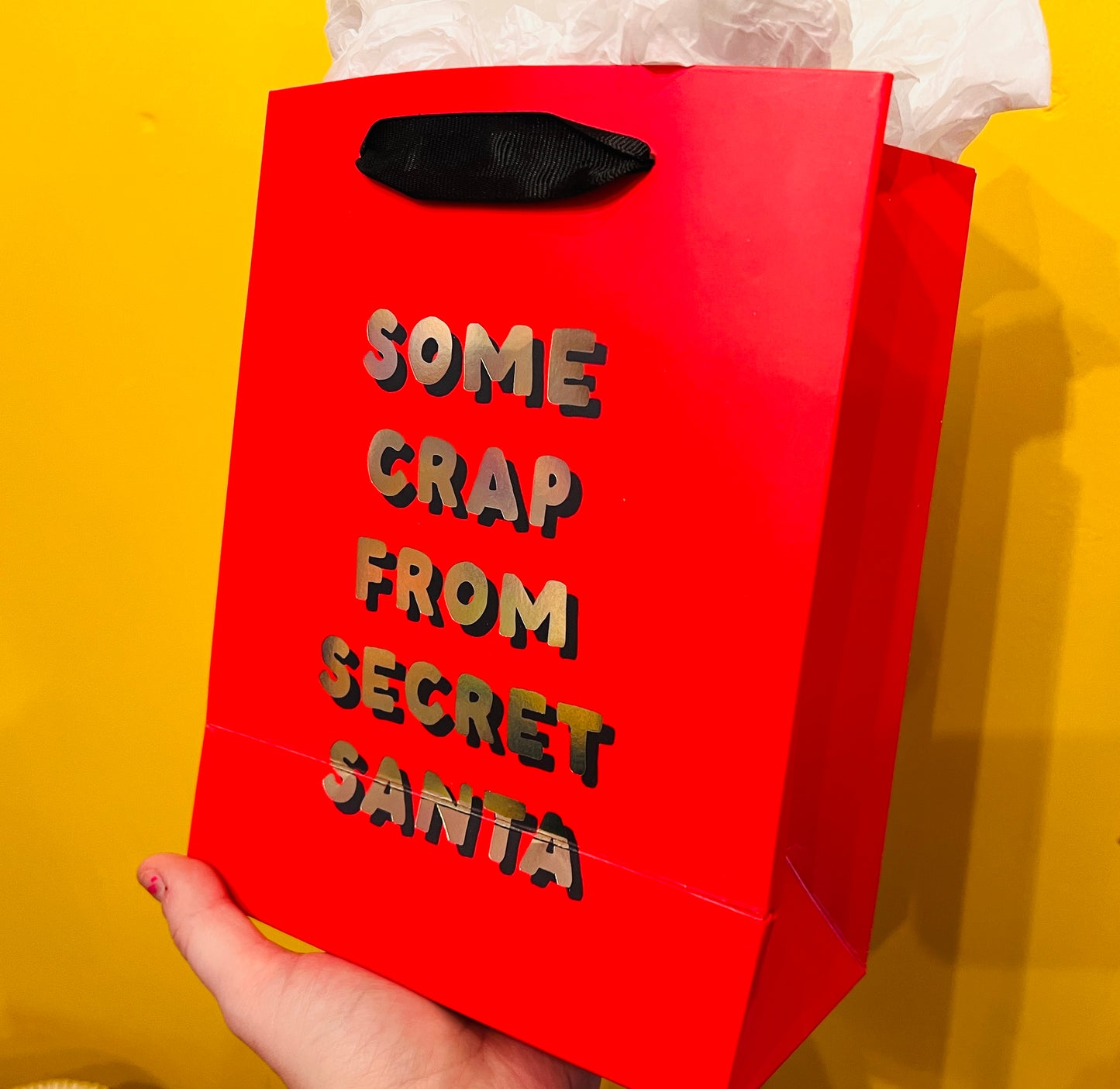 Crap from Secret Santa mini gift bag