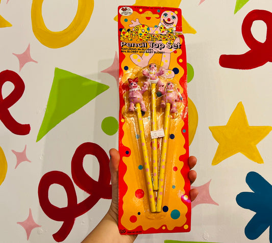 Official Mr Blobby 1992 pencil set