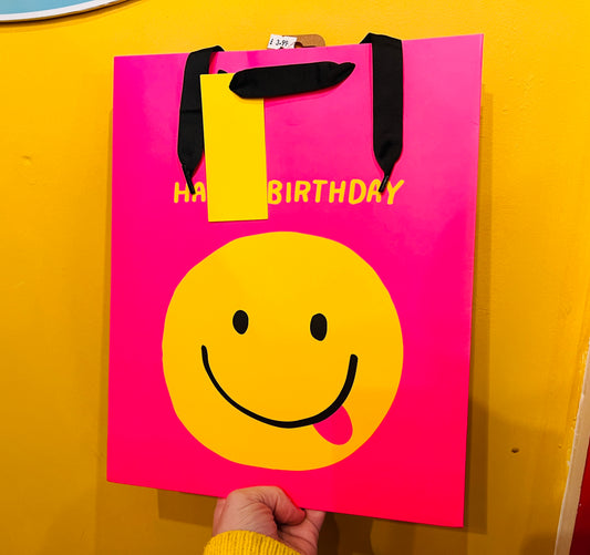 Smile Face Birthday Large Gift Bag