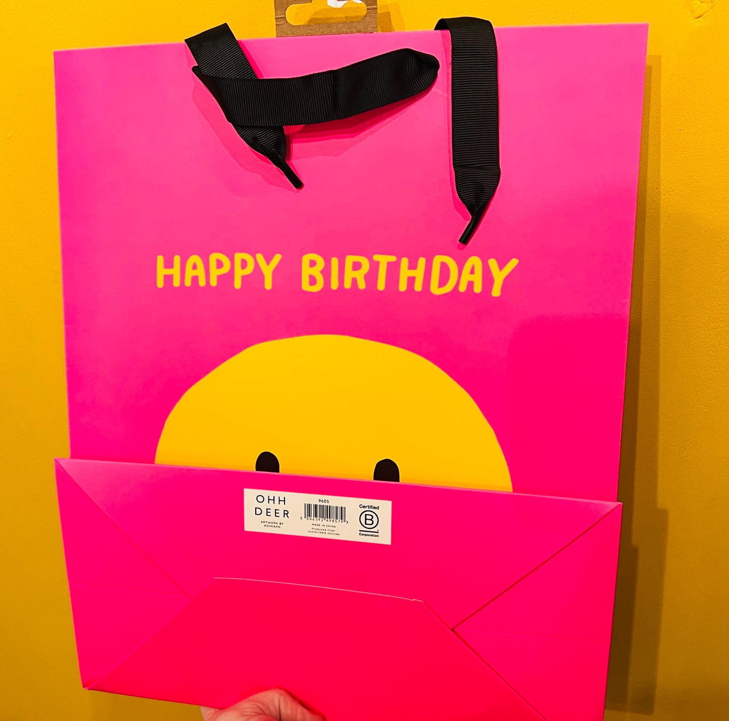 Smile Face Birthday Large Gift Bag
