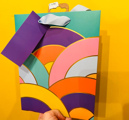 Multicolour Waves Birthday Mini Gift Bag