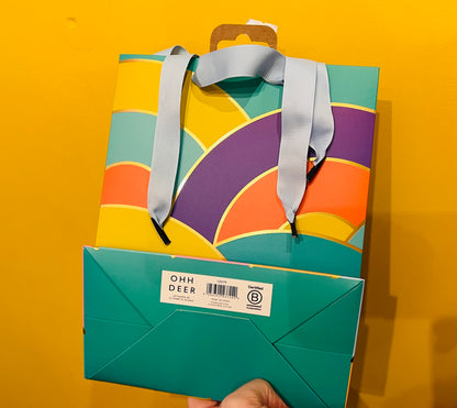 Multicolour Waves Birthday Mini Gift Bag