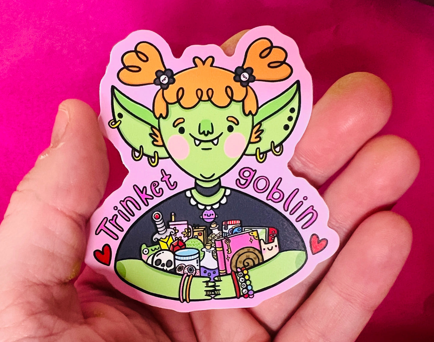 Trinket Goblin Vinyl Sticker