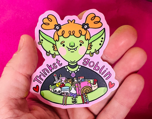 Trinket Goblin Vinyl Sticker