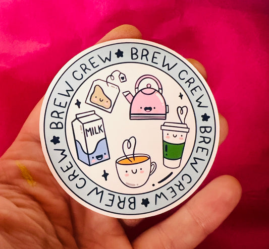 Brew Crew Vinyl Sticker