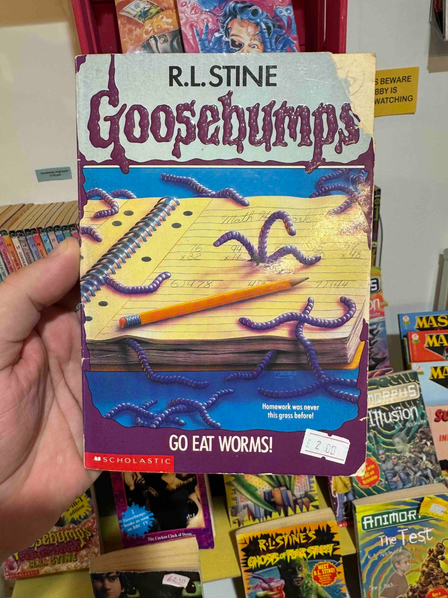 Go Eat Worms Goosebumps book (1994, B-Stock)