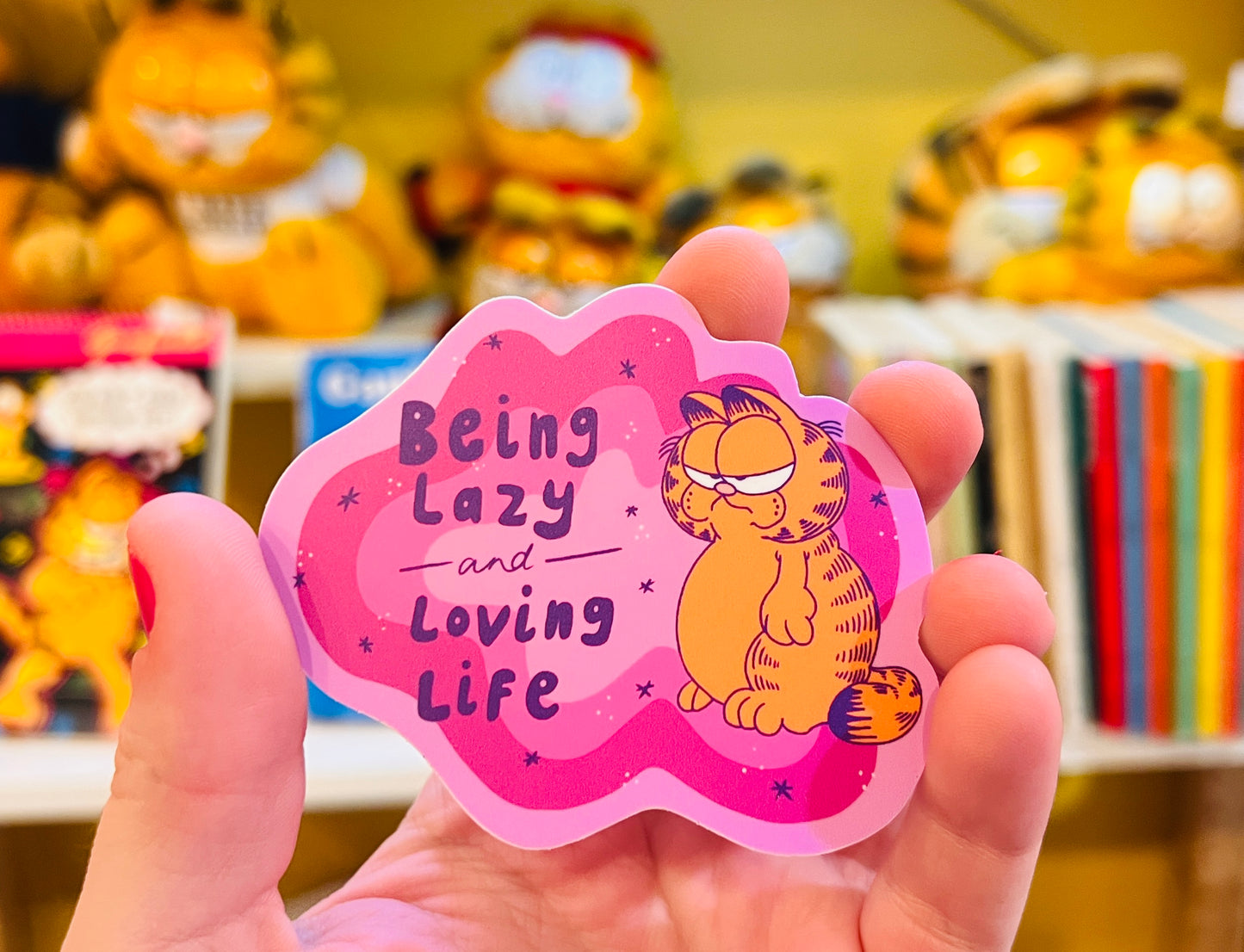 Garfield Being Lazy loving life vinyl sticker
