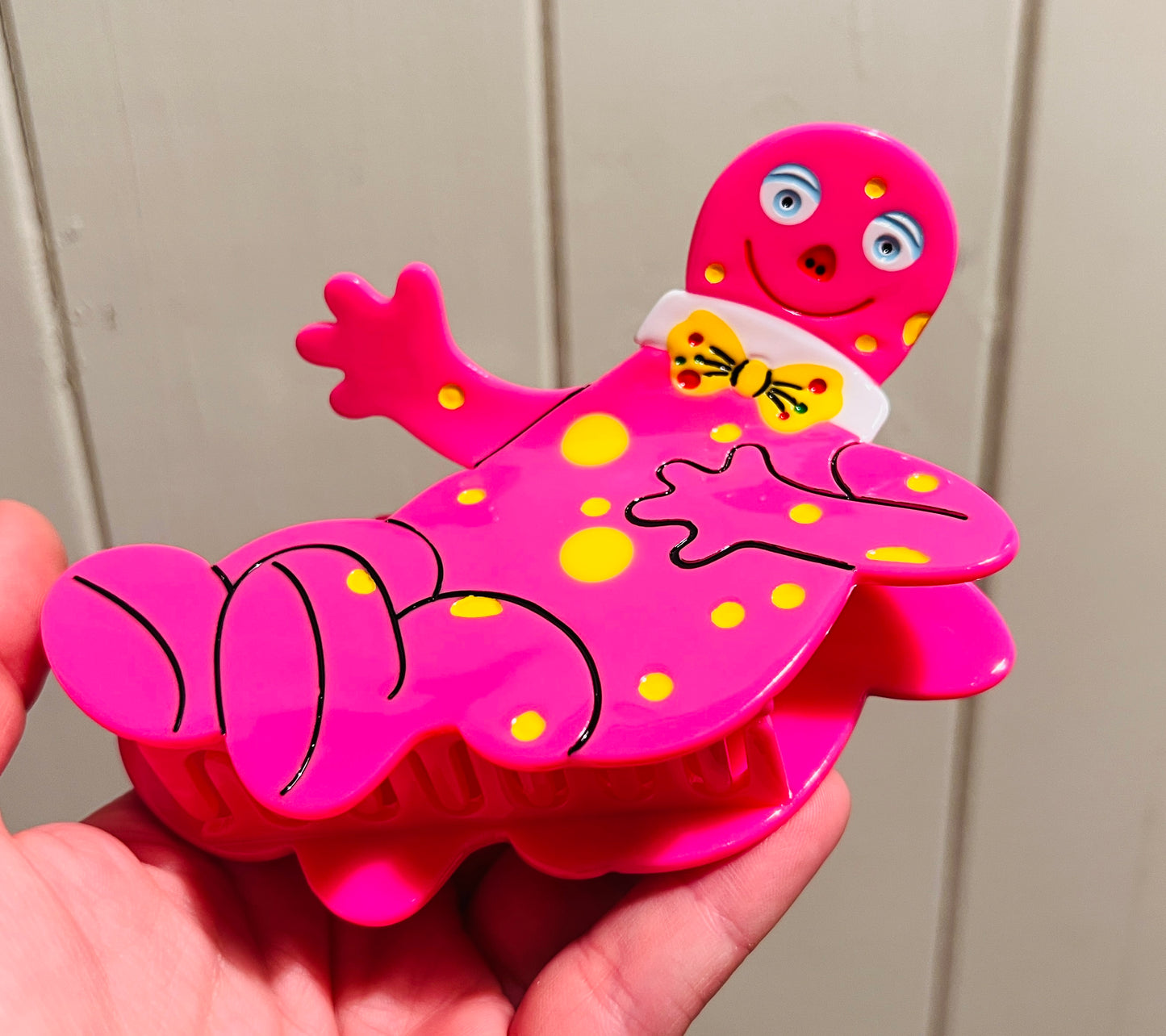 Mr Blobby Hair Claw/clip