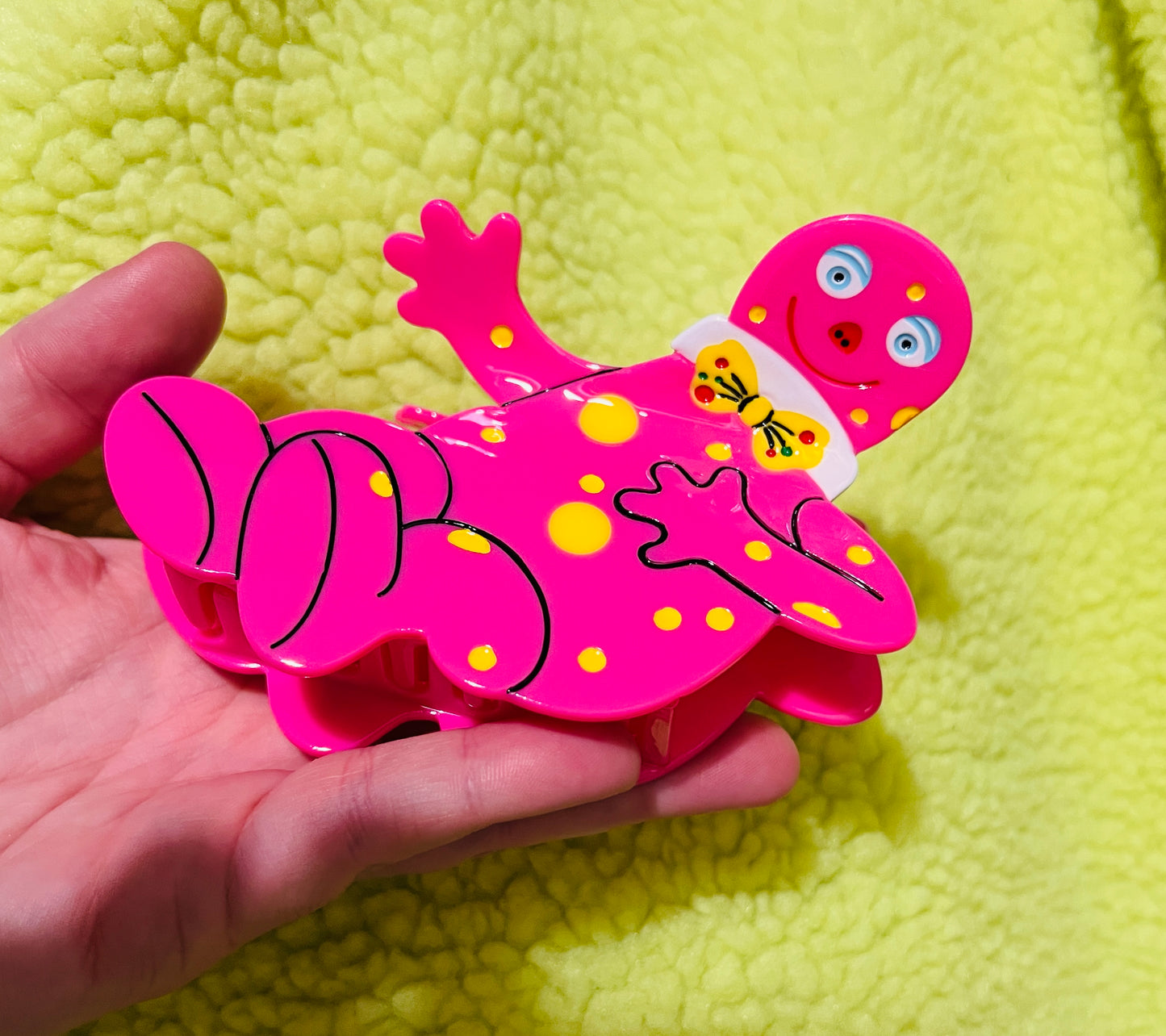 Mr Blobby Hair Claw/clip