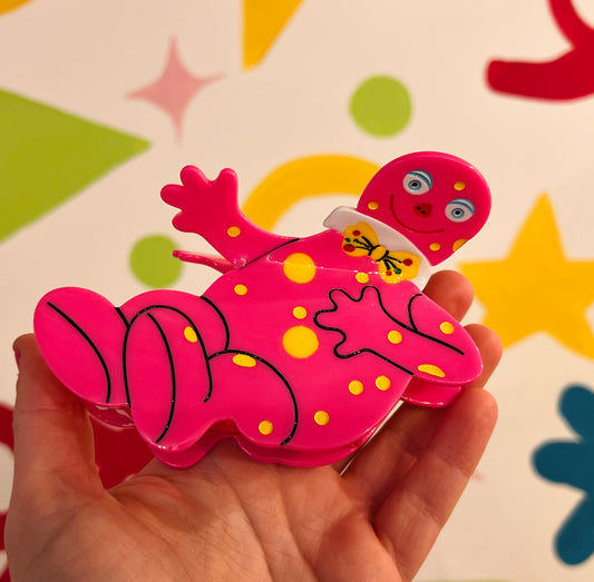 Mr Blobby Hair Claw/clip