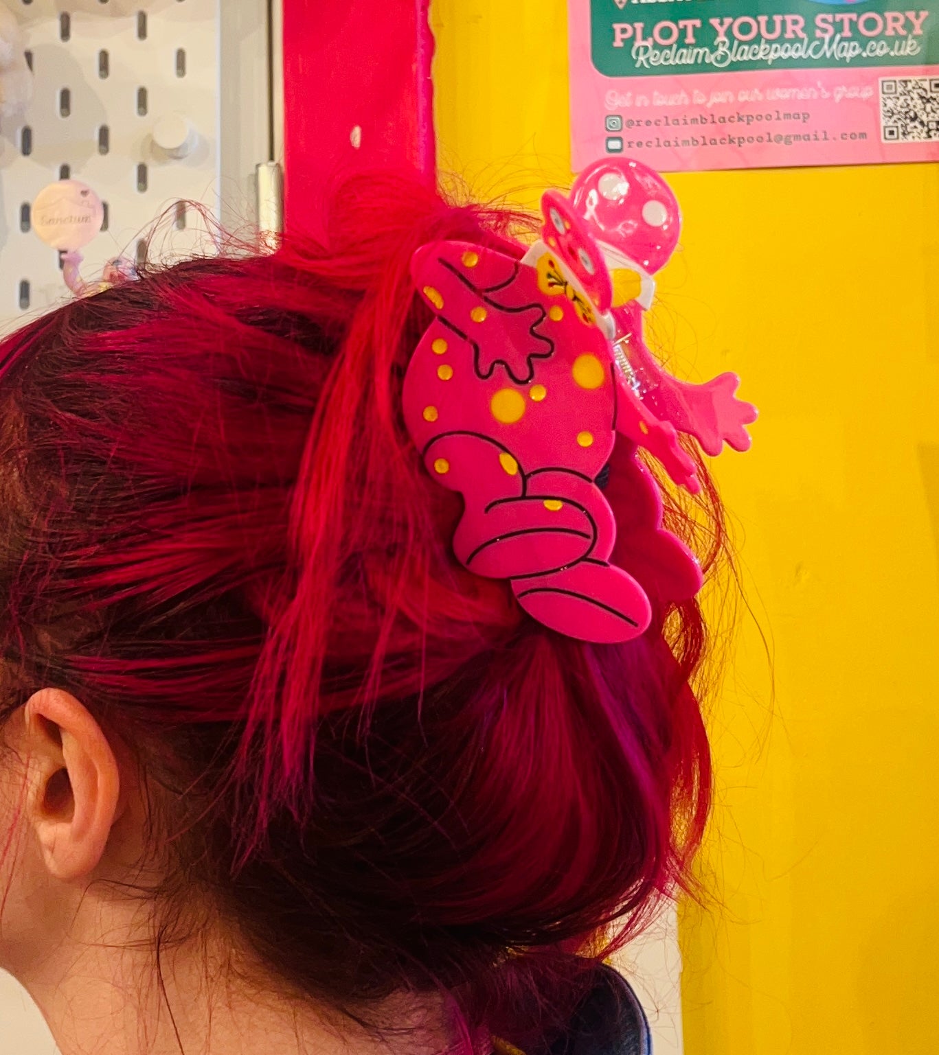 Mr Blobby Hair Claw/clip