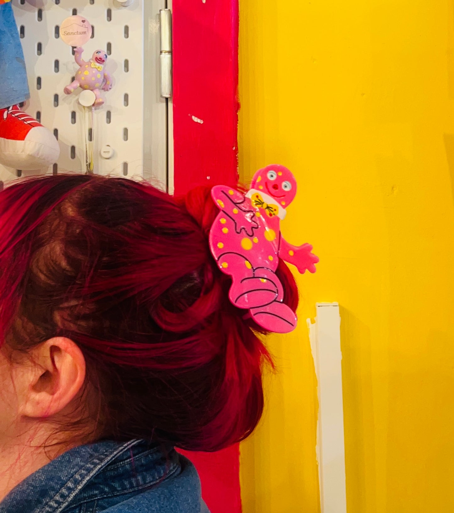 Mr Blobby Hair Claw/clip