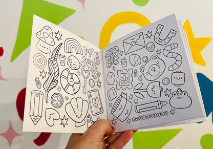 Trinket inspired Colouring Book with free sticker sheet!