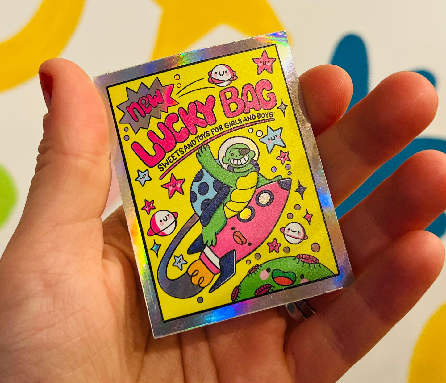 Holographic Lucky Bag Glossy Sticker