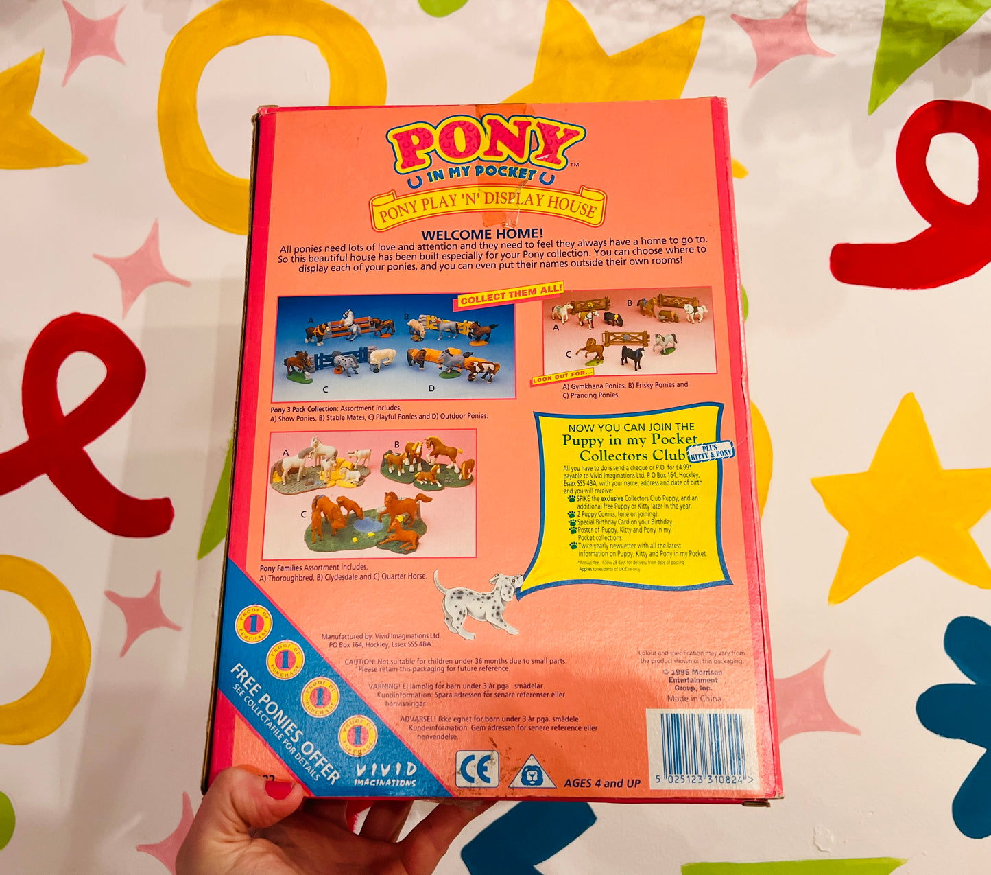 Vintage Pony in my Pocket Play 'n Display house - box, cards and figures!