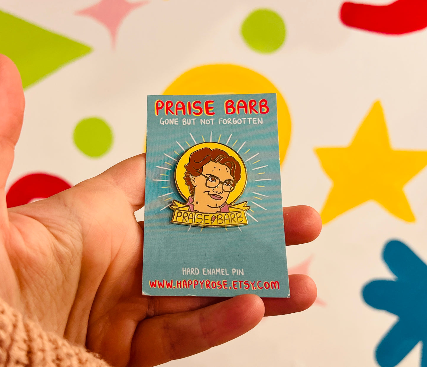 Praise Barb Stranger Things Enamel Pin