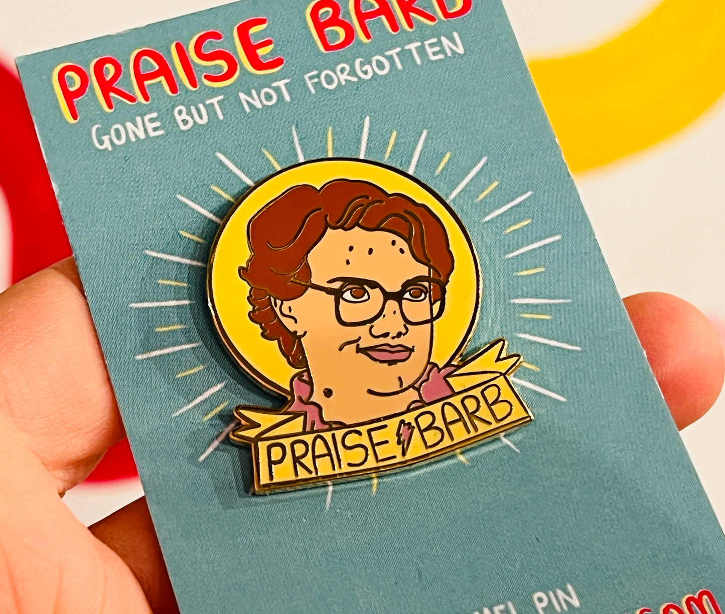 Praise Barb Stranger Things Enamel Pin