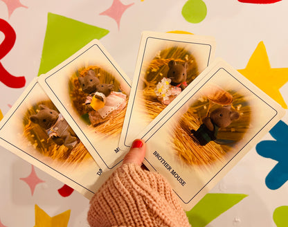 1988 Sylvanian Families card complete set with box - missing instructions